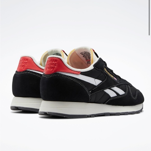 NWT Reebok Classic Leather Casual Shoes black running sneakers size 7,5 - Picture 7 of 14